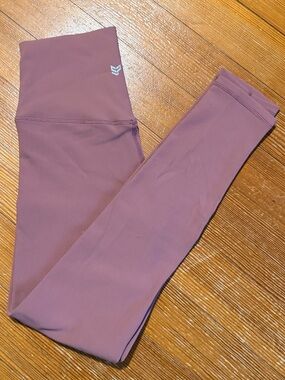 Strong Physiquez Ribbed Legging Dusty Rose/Pink High Waist Yoga Running - Med